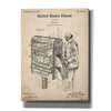 'Mailbox Blueprint Patent Parchment,' Canvas Wall Art,12x16x1.1x0,18x26x1.1x0,26x34x1.74x0,40x54x1.74x0