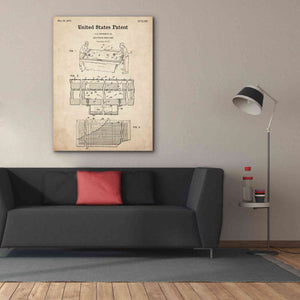 'Air Hockey Blueprint Patent Parchment,' Canvas Wall Art,40 x 54