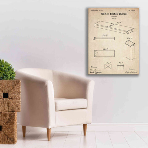 Image of 'Paper Bag Blueprint Patent Parchment,' Canvas Wall Art,26 x 34