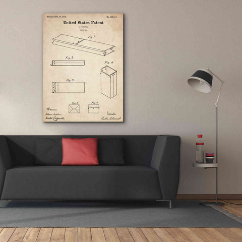 Image of 'Paper Bag Blueprint Patent Parchment,' Canvas Wall Art,40 x 54