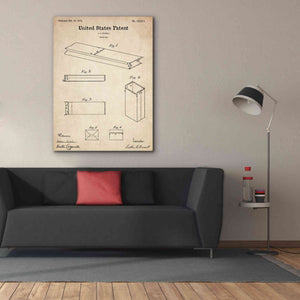 'Paper Bag Blueprint Patent Parchment,' Canvas Wall Art,40 x 54