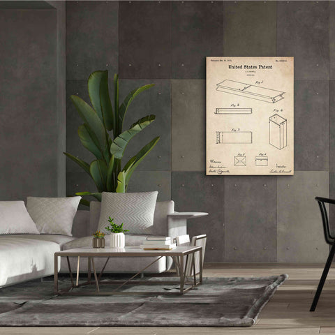 Image of 'Paper Bag Blueprint Patent Parchment,' Canvas Wall Art,40 x 54