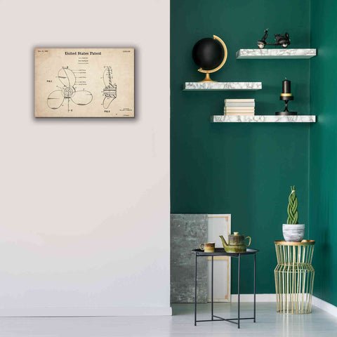 Image of 'Boat Propeller Blueprint Patent Parchment,' Canvas Wall Art,26 x 18