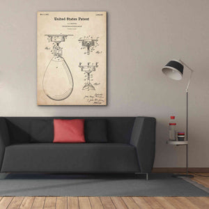 'Boxing Bag Blueprint Patent Parchment,' Canvas Wall Art,40 x 54