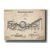 'Roller Coaster Blueprint Patent Parchment,' Canvas Wall Art,16x12x1.1x0,26x18x1.1x0,34x26x1.74x0,54x40x1.74x0