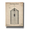 'Silo Blueprint Patent Parchment,' Canvas Wall Art,12x16x1.1x0,18x26x1.1x0,26x34x1.74x0,40x54x1.74x0