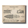 'Surfboard Blueprint Patent Parchment,' Canvas Wall Art,16x12x1.1x0,26x18x1.1x0,34x26x1.74x0,54x40x1.74x0