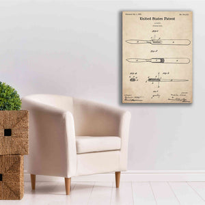 'Surgical Knife Blueprint Patent Parchment,' Canvas Wall Art,26 x 34