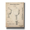 'Table Tennis Paddle  Blueprint Patent Parchment,' Canvas Wall Art,12x16x1.1x0,18x26x1.1x0,26x34x1.74x0,40x54x1.74x0