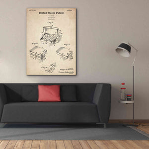 'Pharmacy Tablet Container Blueprint Patent Parchment,' Canvas Wall Art,40 x 54