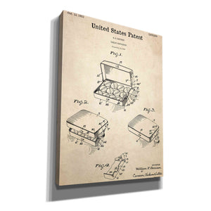 'Pharmacy Tablet Container Blueprint Patent Parchment,' Canvas Wall Art,12x16x1.1x0,18x26x1.1x0,26x34x1.74x0,40x54x1.74x0