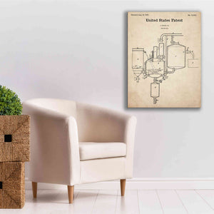 'Vacuum Pan Blueprint Patent Parchment,' Canvas Wall Art,26 x 34