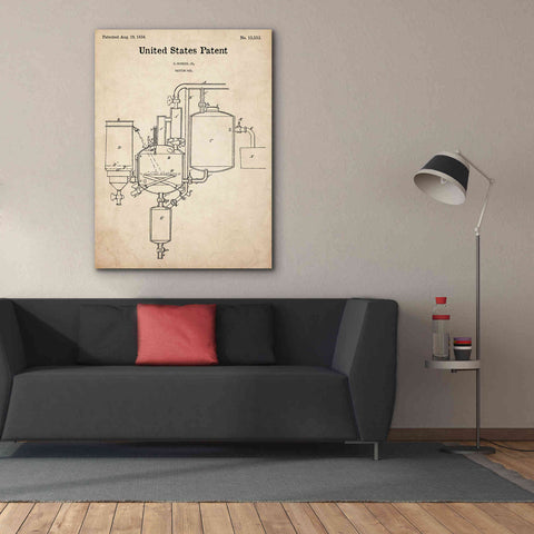 Image of 'Vacuum Pan Blueprint Patent Parchment,' Canvas Wall Art,40 x 54