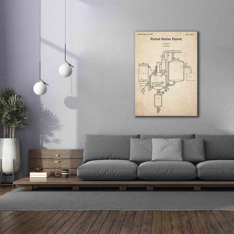 Image of 'Vacuum Pan Blueprint Patent Parchment,' Canvas Wall Art,40 x 54