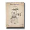 'Wine Press Blueprint Patent Parchment,' Canvas Wall Art,12x16x1.1x0,18x26x1.1x0,26x34x1.74x0,40x54x1.74x0