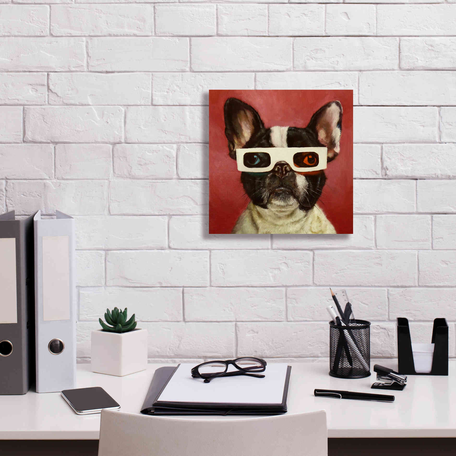 '3D Dog' by Lucia Heffernan, Canvas Wall Art,12x12