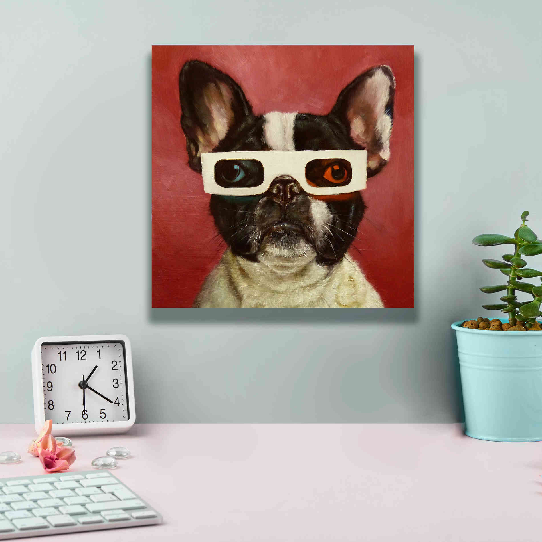 '3D Dog' by Lucia Heffernan, Canvas Wall Art,12x12
