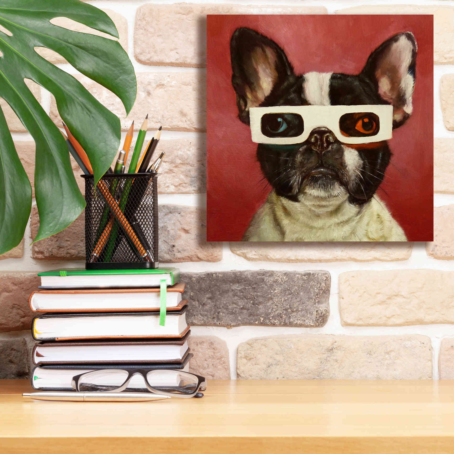 '3D Dog' by Lucia Heffernan, Canvas Wall Art,12x12