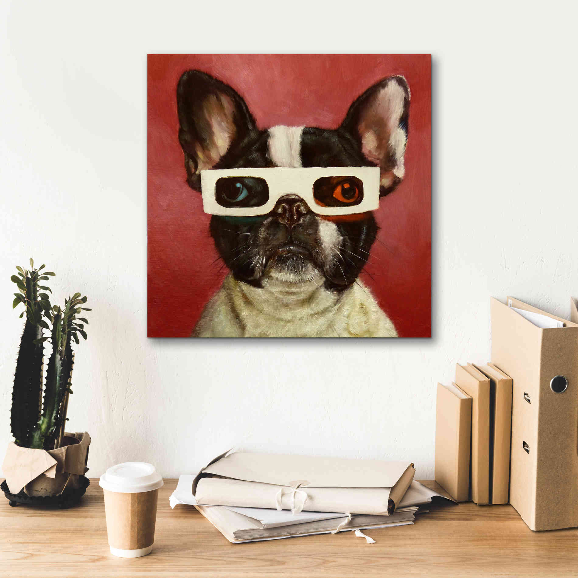 '3D Dog' by Lucia Heffernan, Canvas Wall Art,18x18