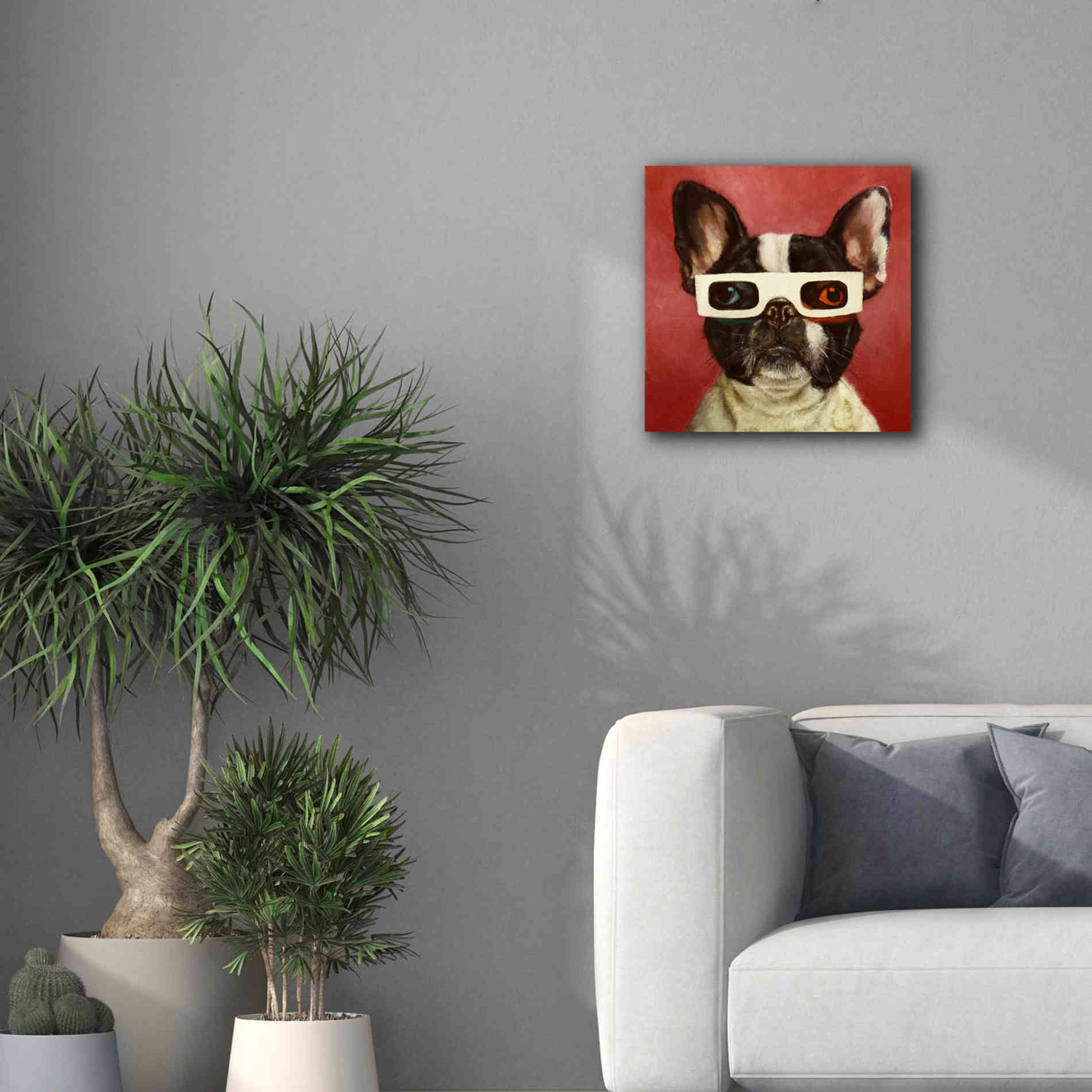'3D Dog' by Lucia Heffernan, Canvas Wall Art,18x18