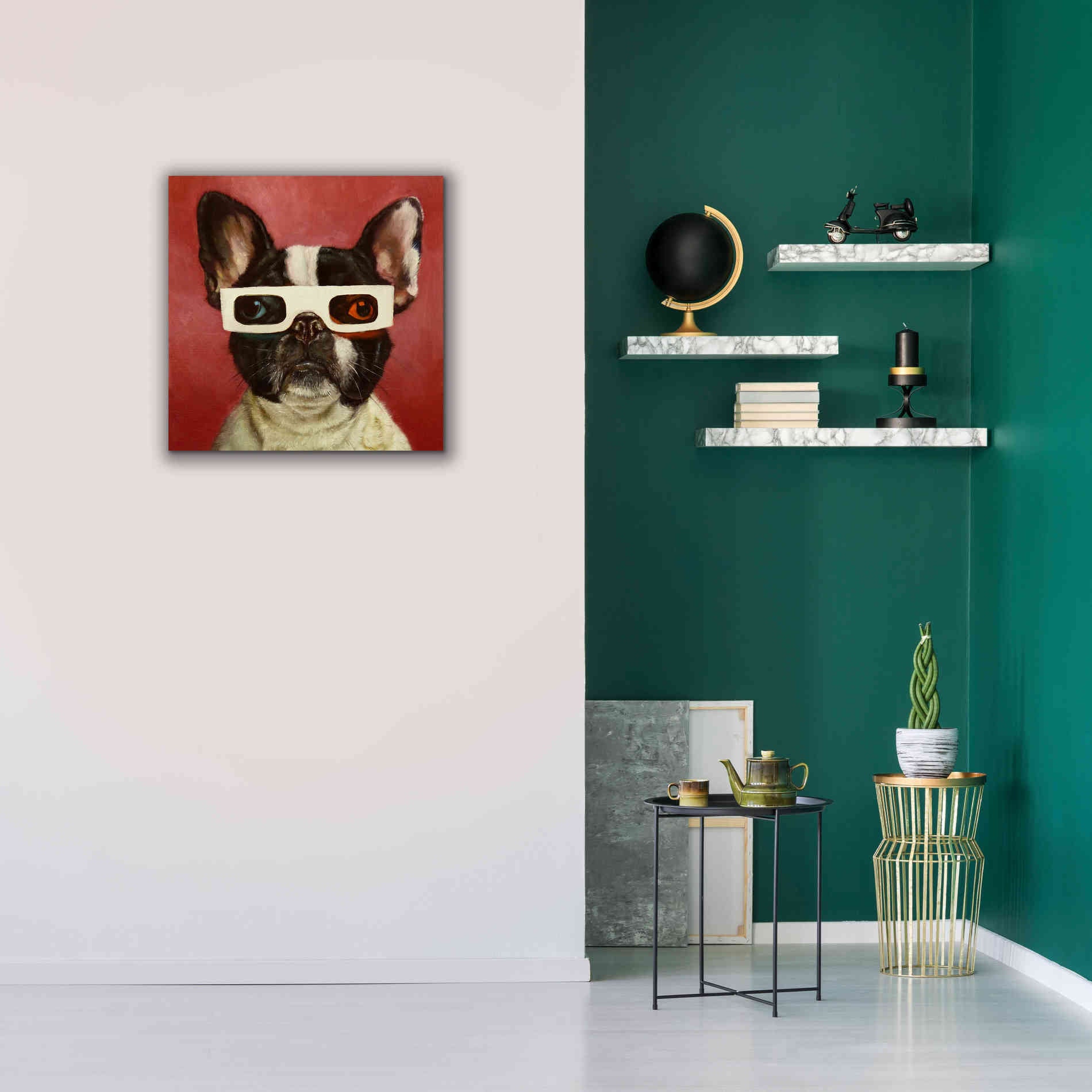 '3D Dog' by Lucia Heffernan, Canvas Wall Art,26x26