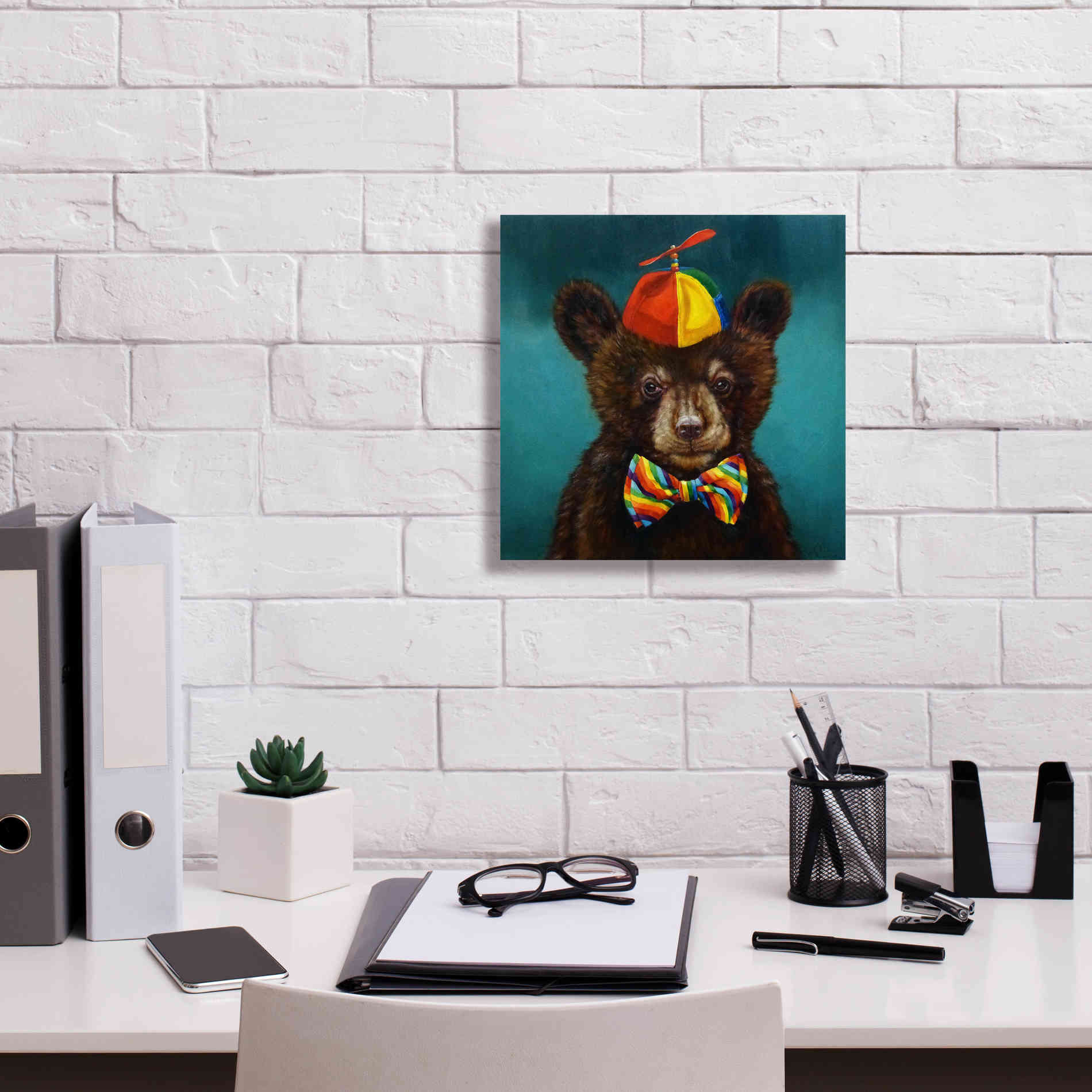 'Baby Bear' by Lucia Heffernan, Canvas Wall Art,12x12