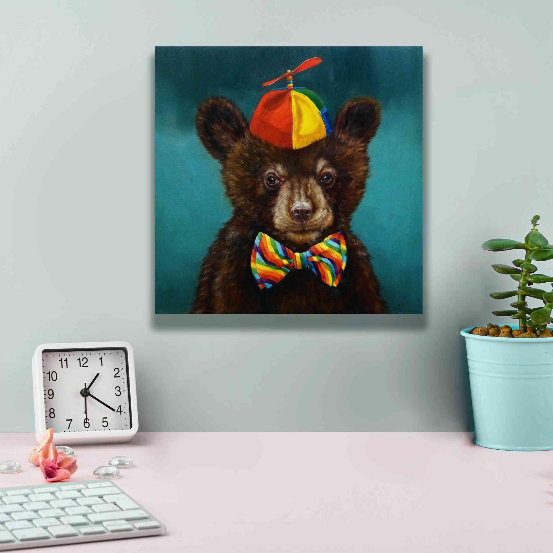'Baby Bear' by Lucia Heffernan, Canvas Wall Art,12x12