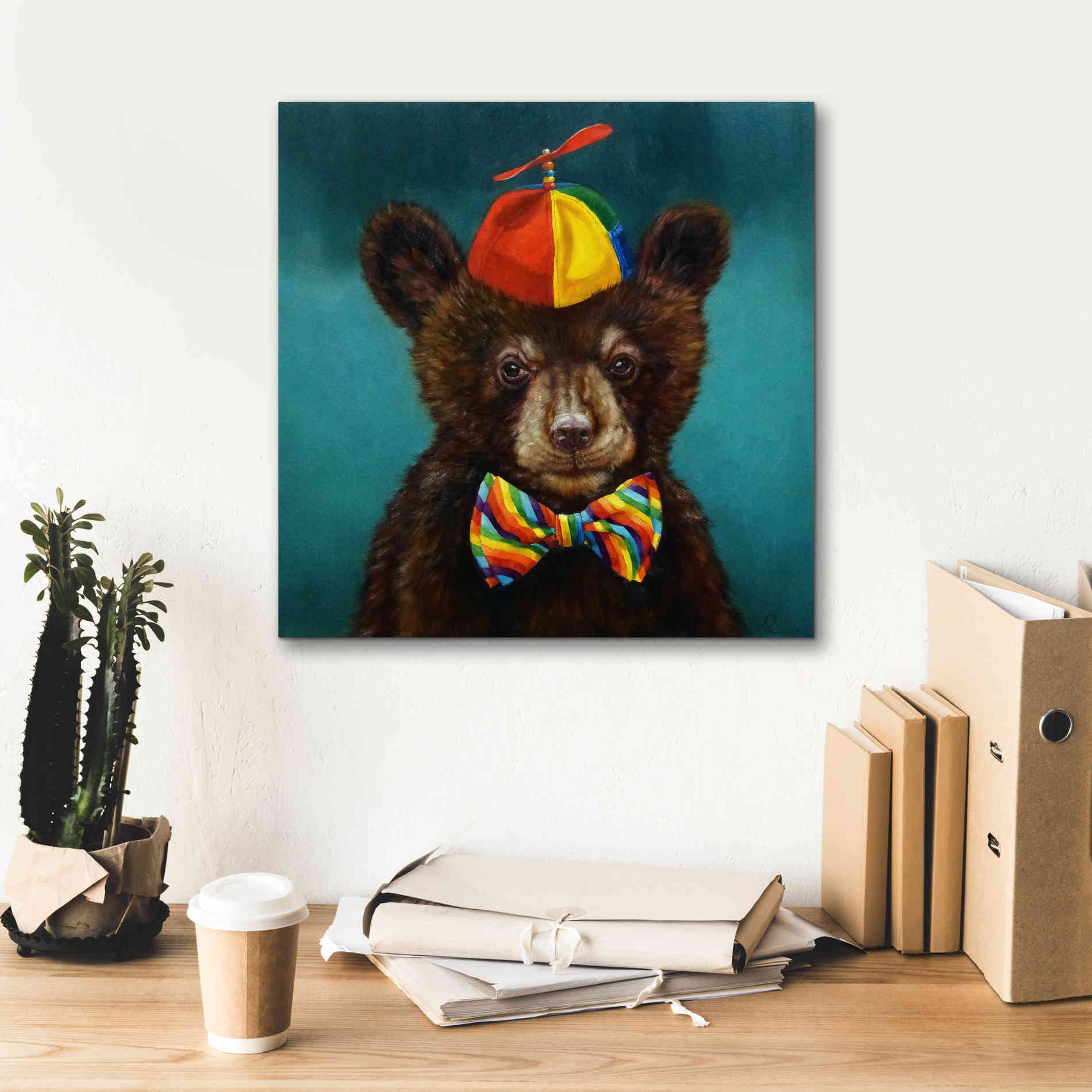 'Baby Bear' by Lucia Heffernan, Canvas Wall Art,18x18