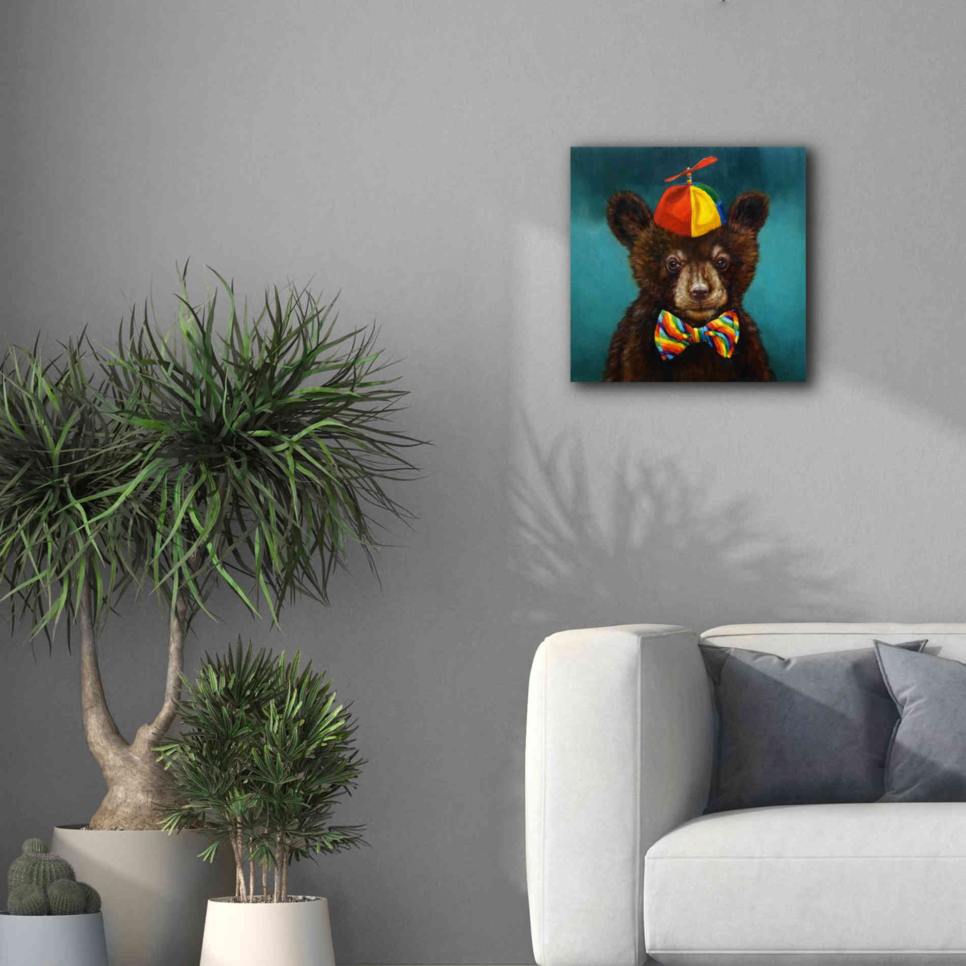 'Baby Bear' by Lucia Heffernan, Canvas Wall Art,18x18