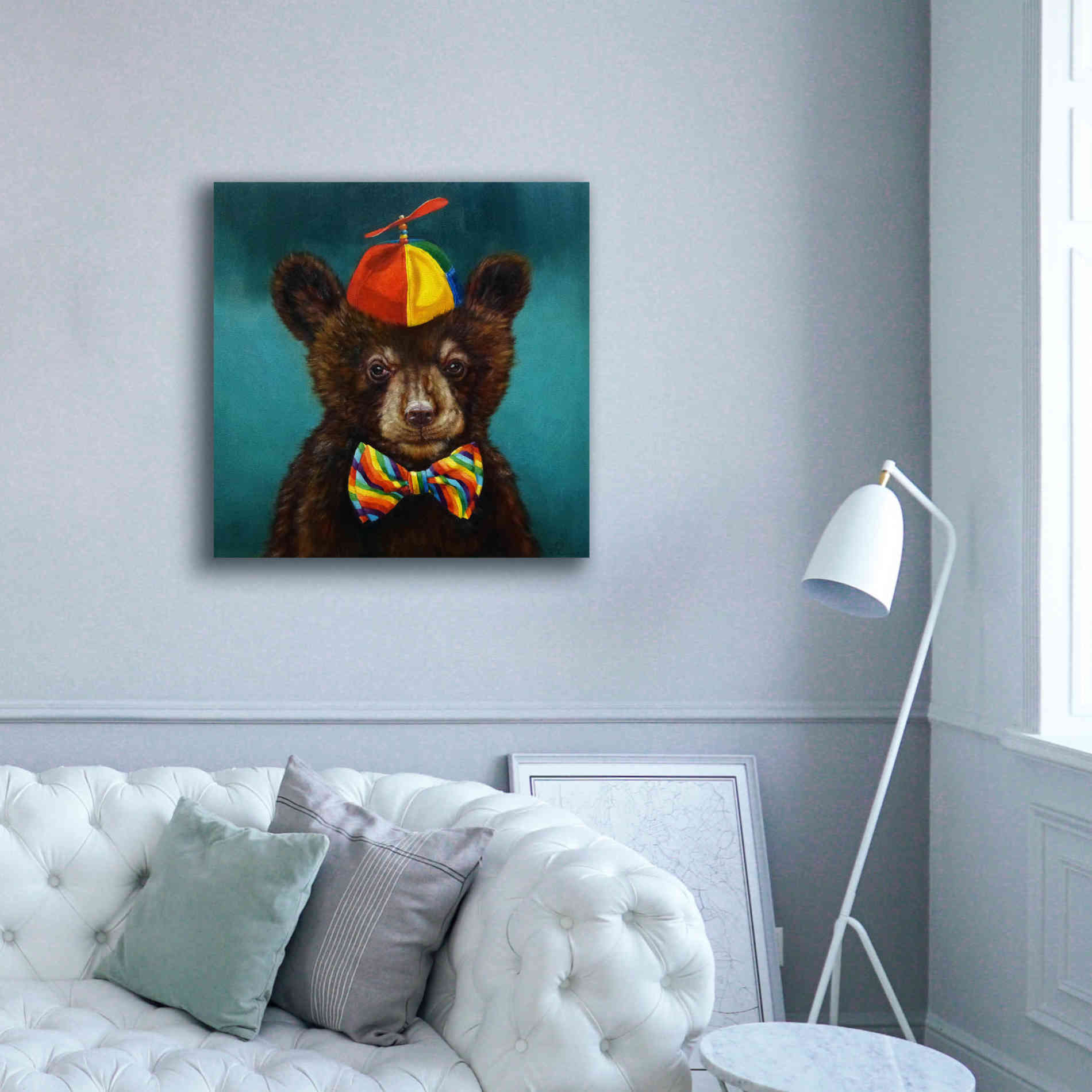 'Baby Bear' by Lucia Heffernan, Canvas Wall Art,37x37