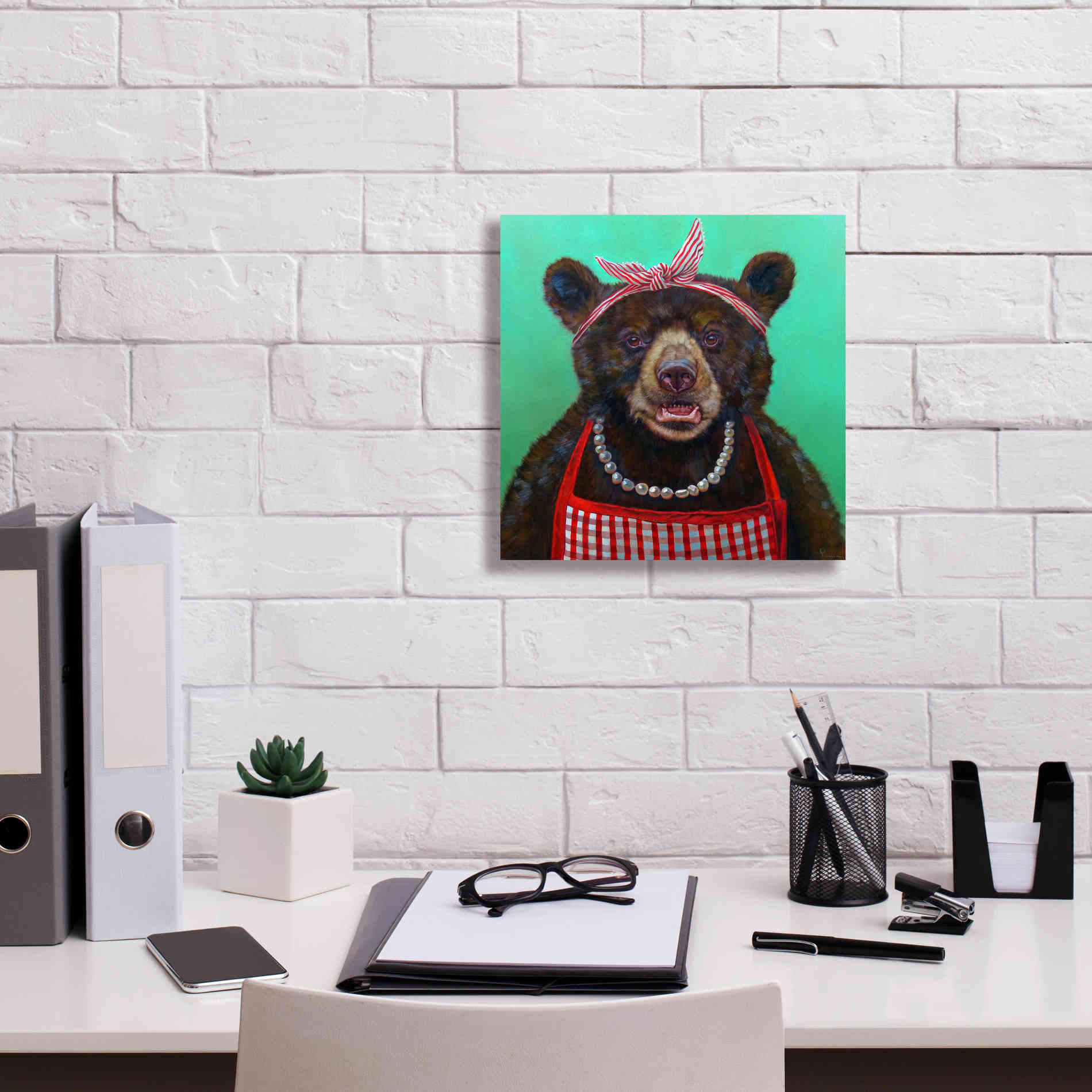 'Mama Bear' by Lucia Heffernan, Canvas Wall Art,12x12