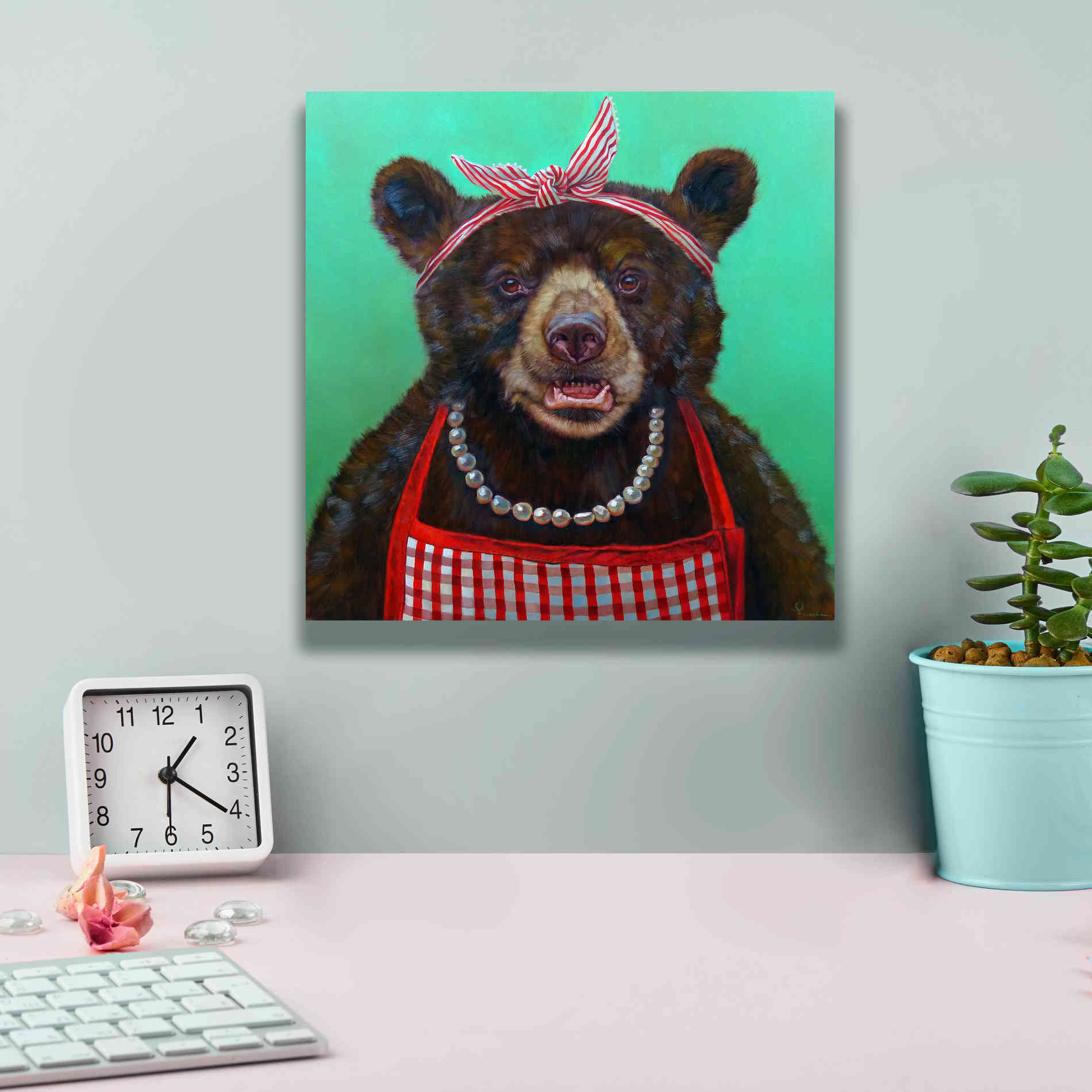'Mama Bear' by Lucia Heffernan, Canvas Wall Art,12x12
