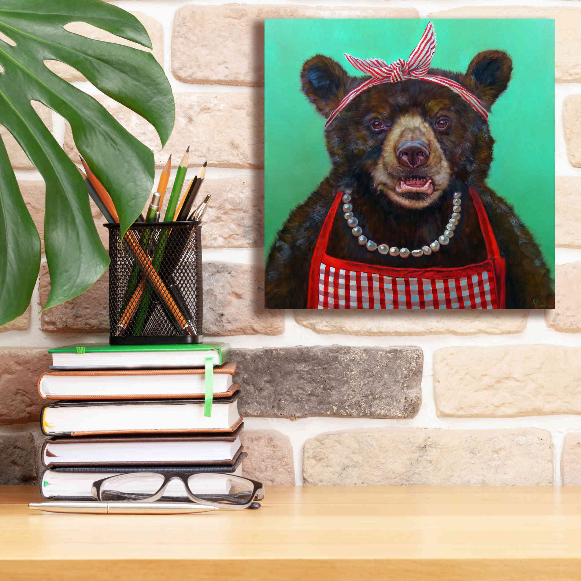 'Mama Bear' by Lucia Heffernan, Canvas Wall Art,12x12