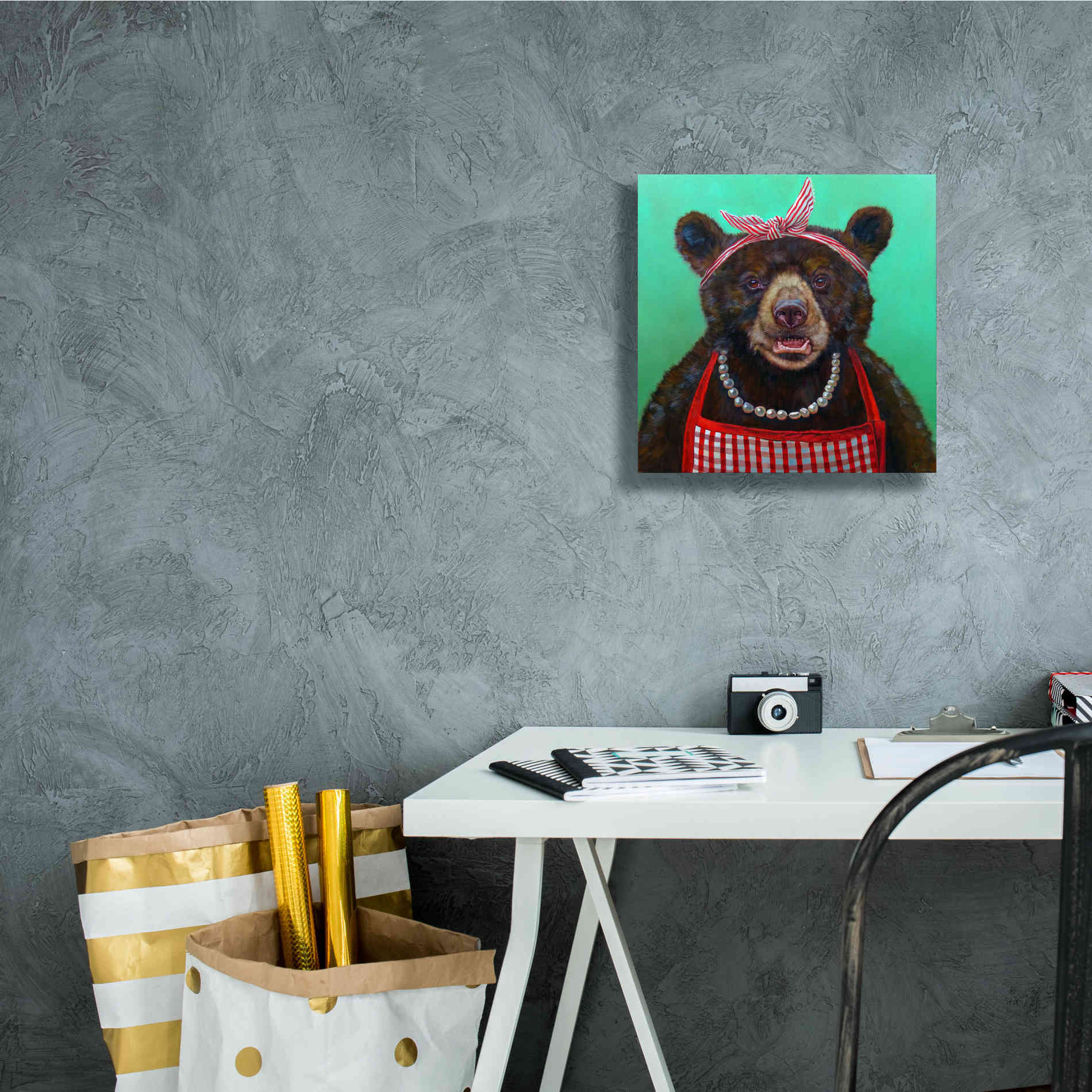 'Mama Bear' by Lucia Heffernan, Canvas Wall Art,12x12