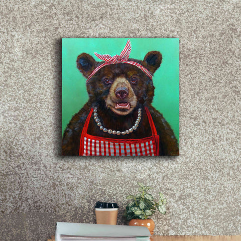 Image of 'Mama Bear' by Lucia Heffernan, Canvas Wall Art,18x18