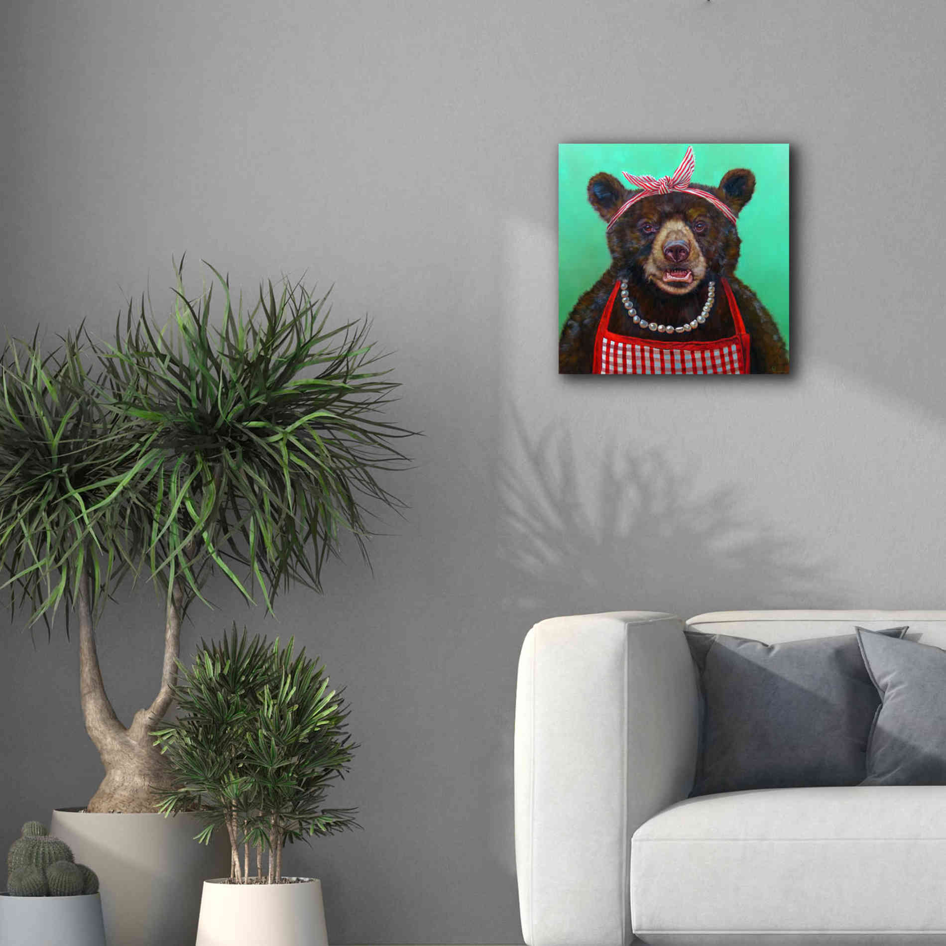 'Mama Bear' by Lucia Heffernan, Canvas Wall Art,18x18