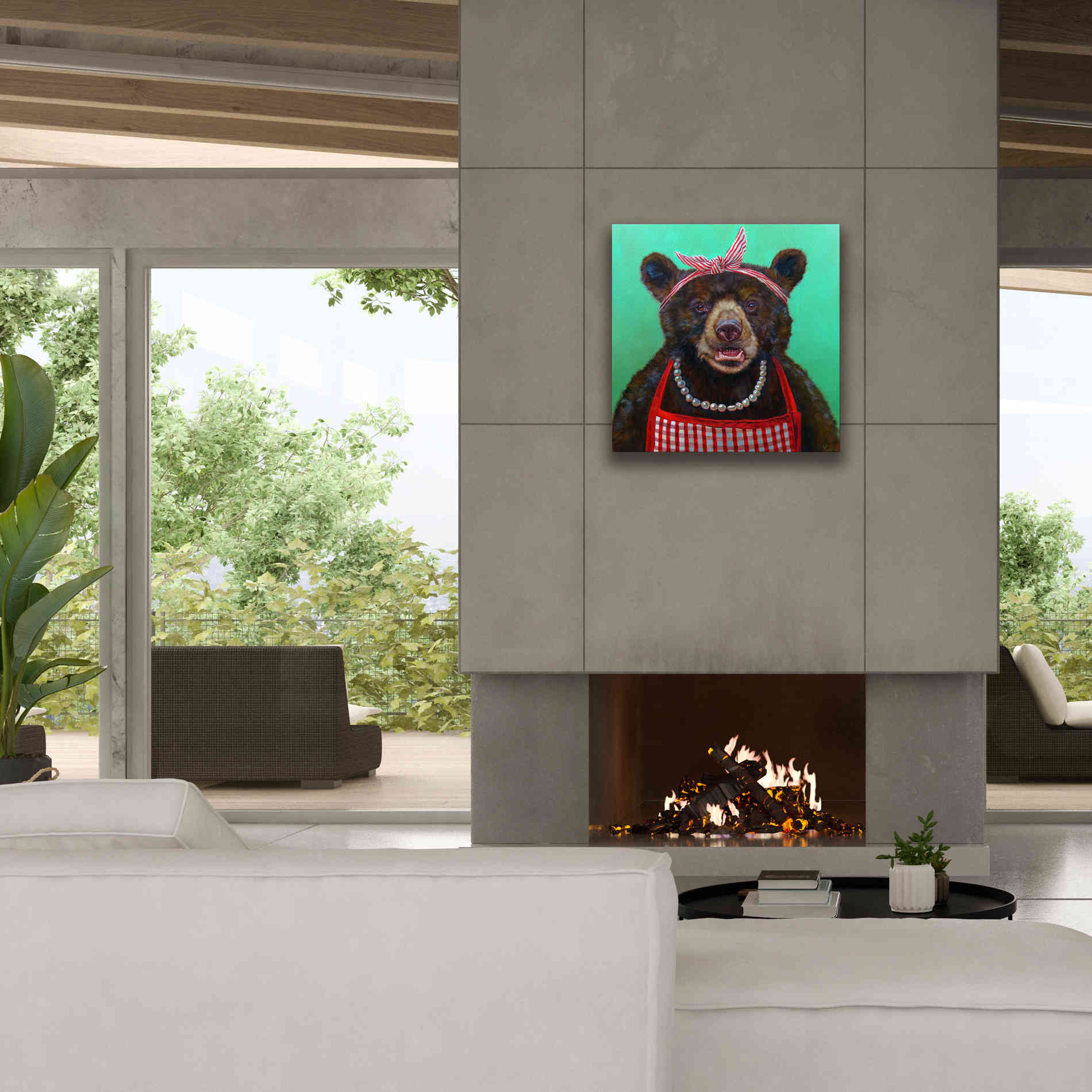 'Mama Bear' by Lucia Heffernan, Canvas Wall Art,26x26