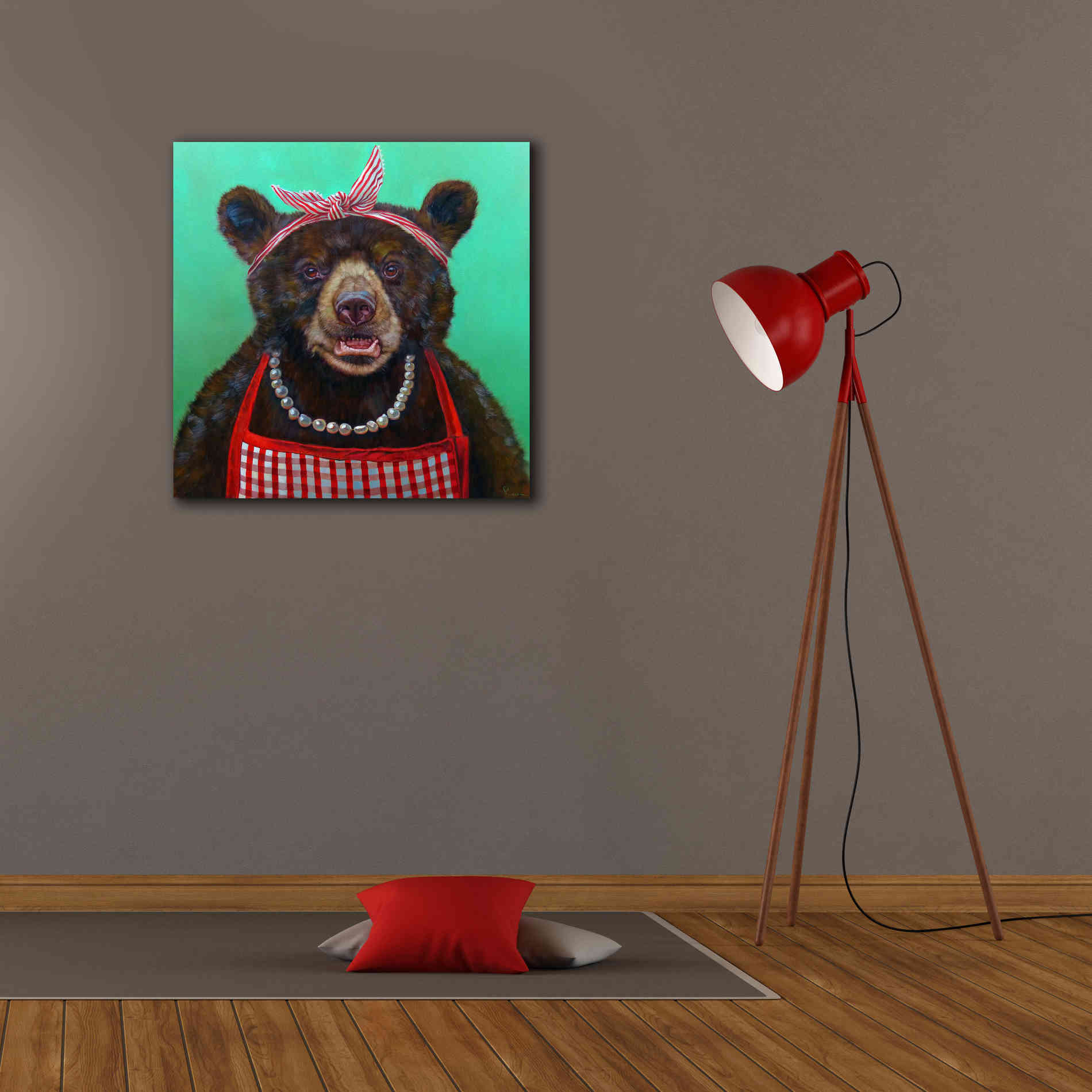 'Mama Bear' by Lucia Heffernan, Canvas Wall Art,26x26