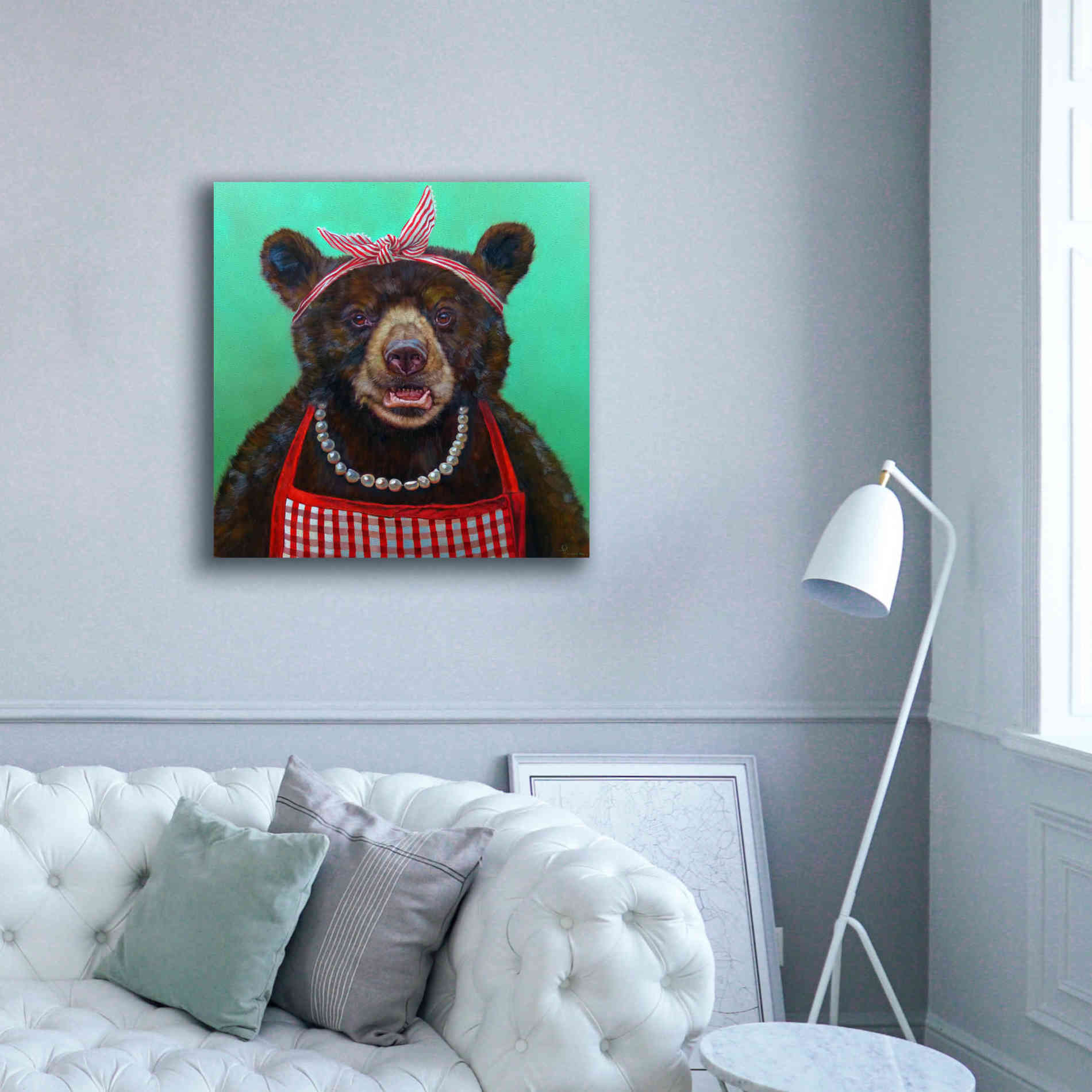 'Mama Bear' by Lucia Heffernan, Canvas Wall Art,37x37