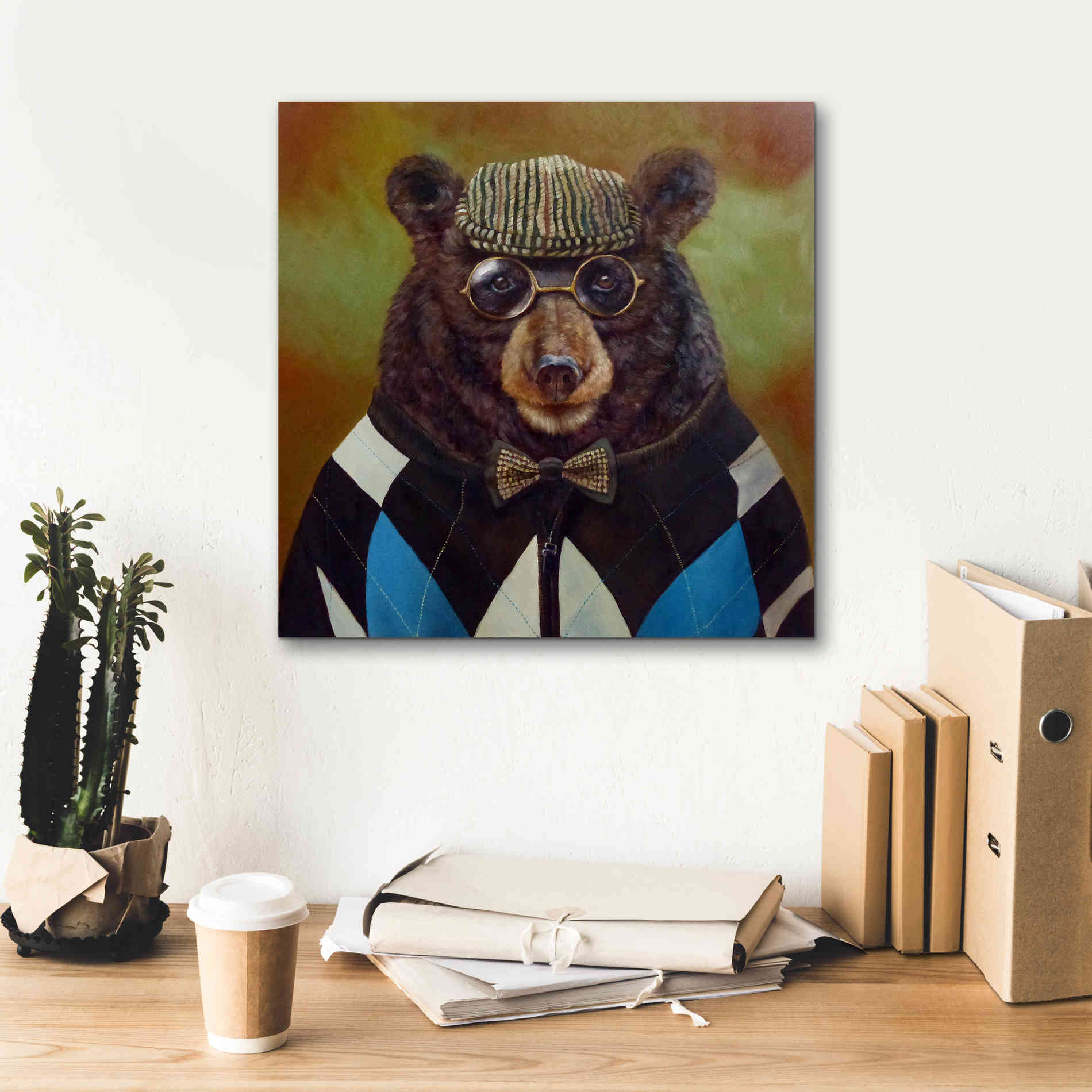 'Papa Bear' by Lucia Heffernan, Canvas Wall Art,18x18
