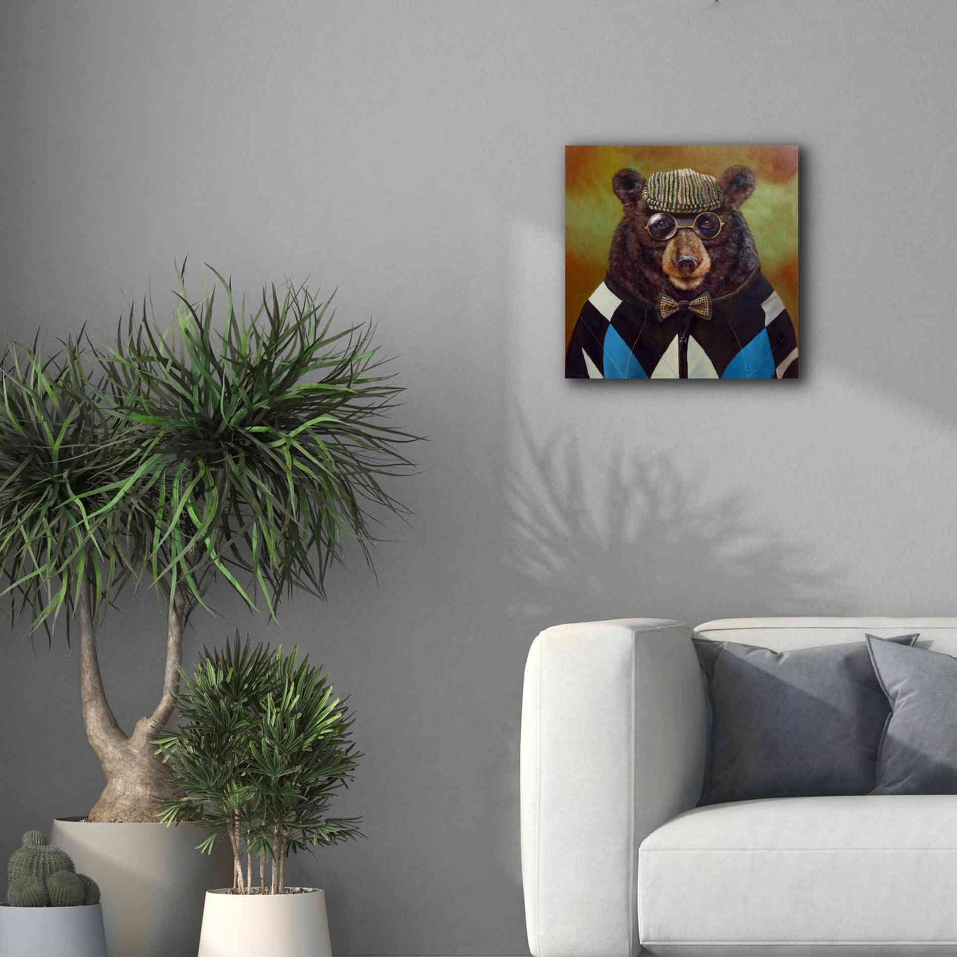 'Papa Bear' by Lucia Heffernan, Canvas Wall Art,18x18