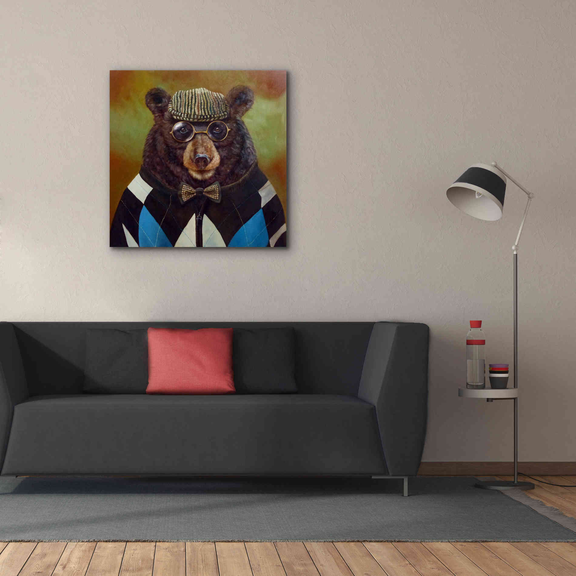'Papa Bear' by Lucia Heffernan, Canvas Wall Art,37x37