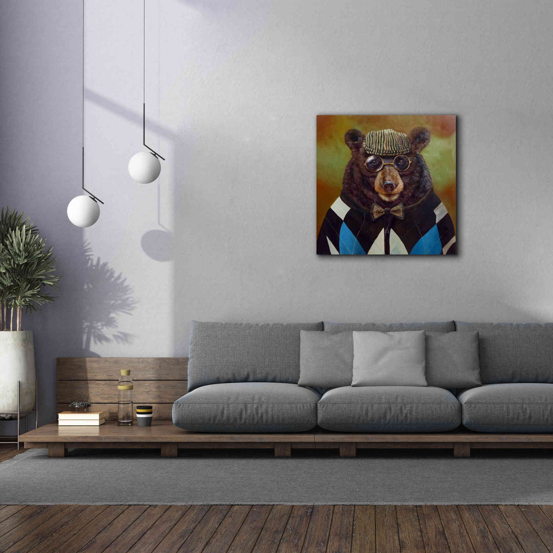 'Papa Bear' by Lucia Heffernan, Canvas Wall Art,37x37