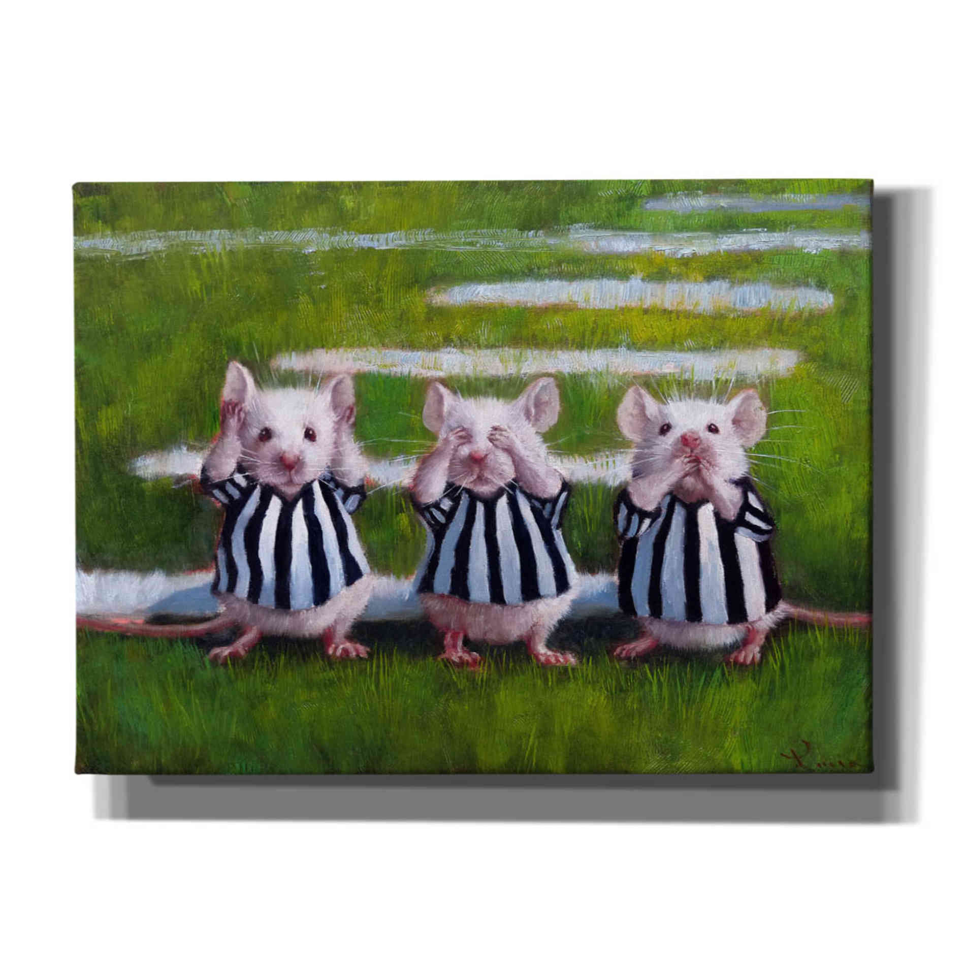 'Three Blind Mice' by Lucia Heffernan, Canvas Wall Art
