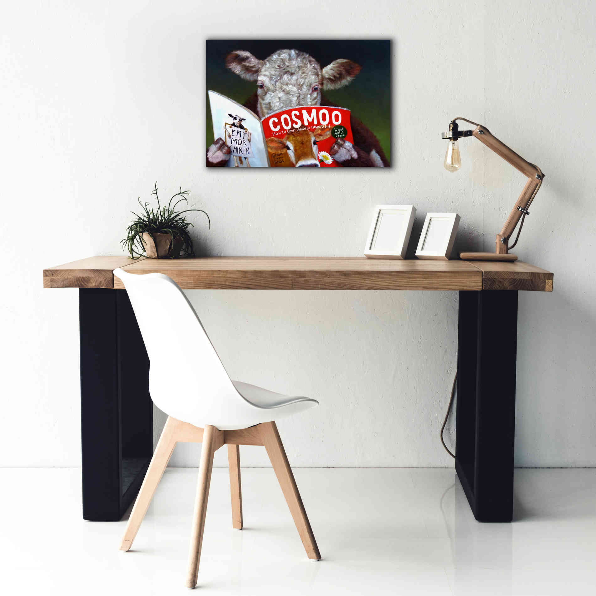 'Cow Tips' by Lucia Heffernan, Canvas Wall Art,26x18