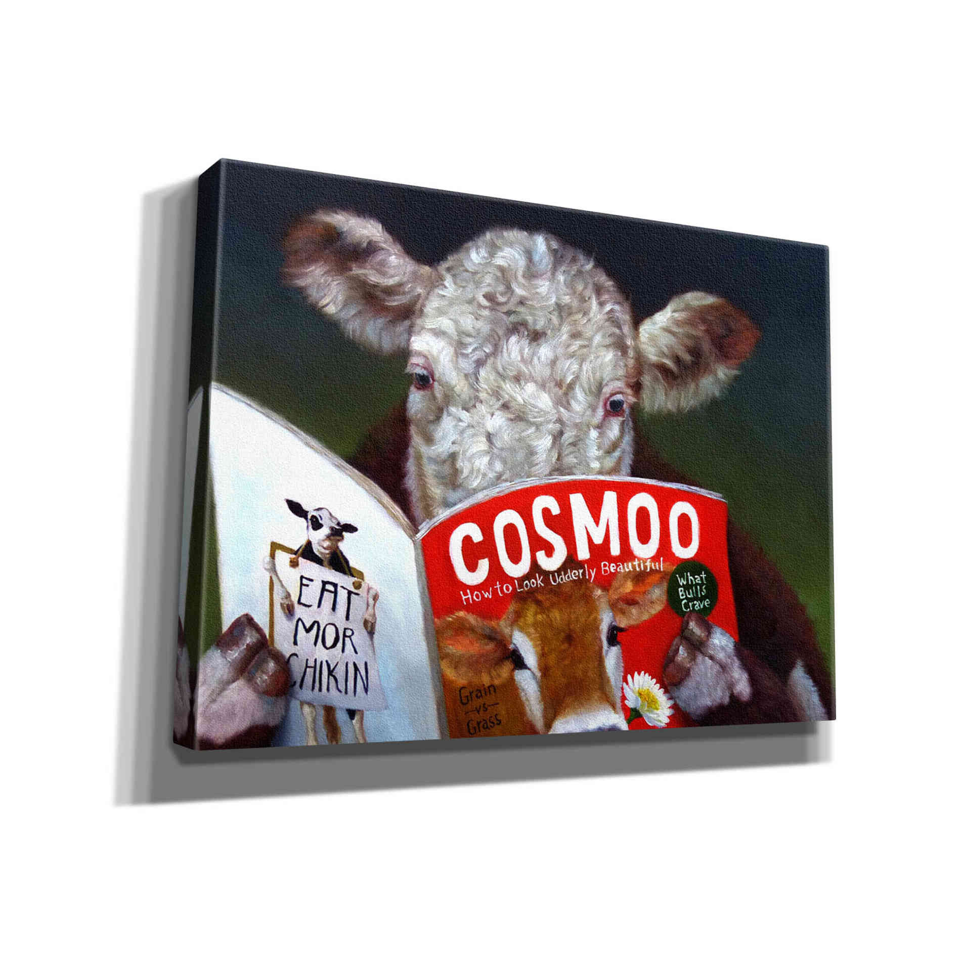 'Cow Tips' by Lucia Heffernan, Canvas Wall Art