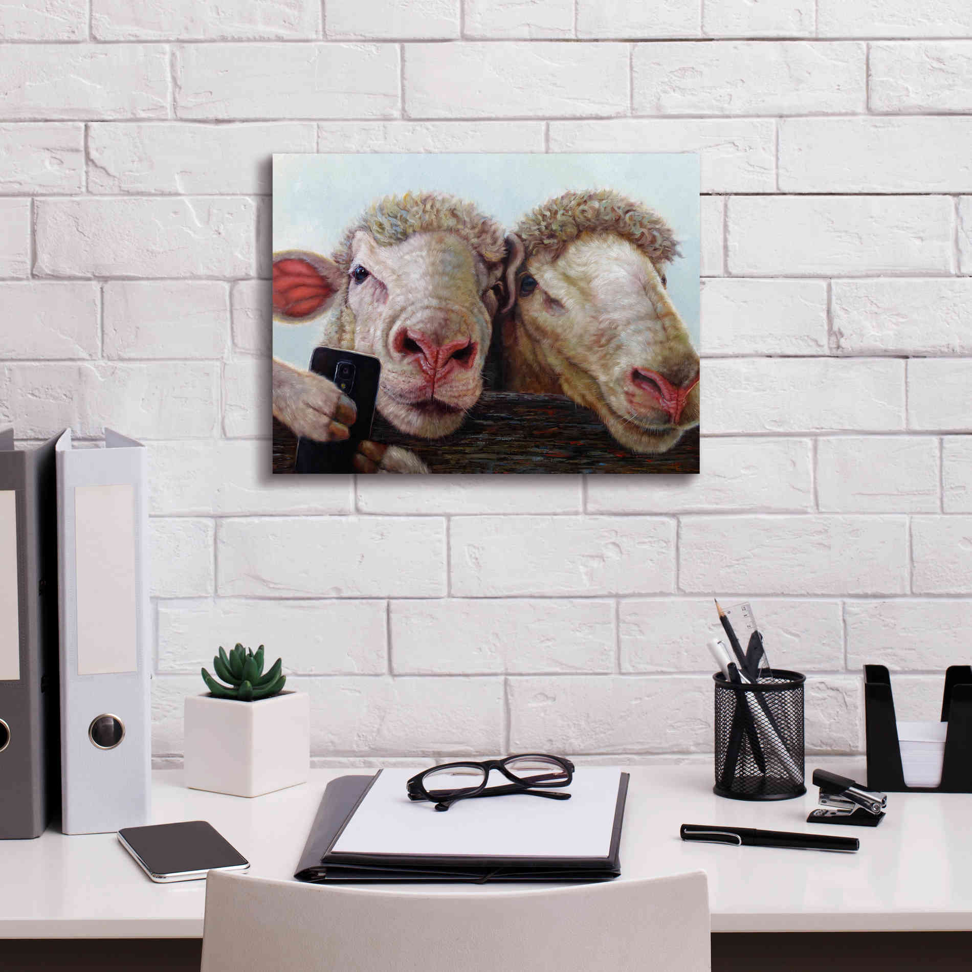 'Selfie' by Lucia Heffernan, Canvas Wall Art,16x12