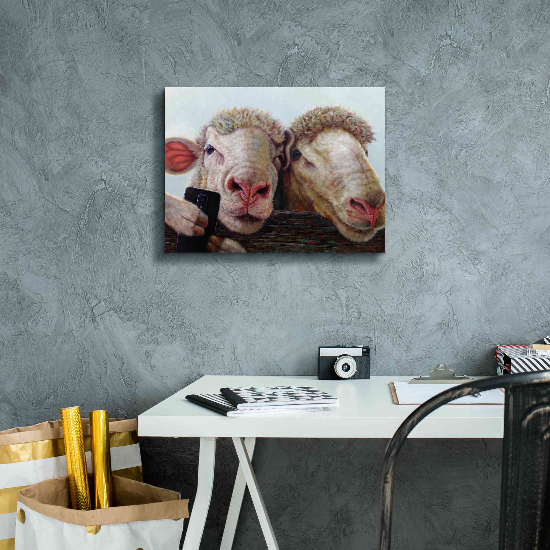 'Selfie' by Lucia Heffernan, Canvas Wall Art,16x12