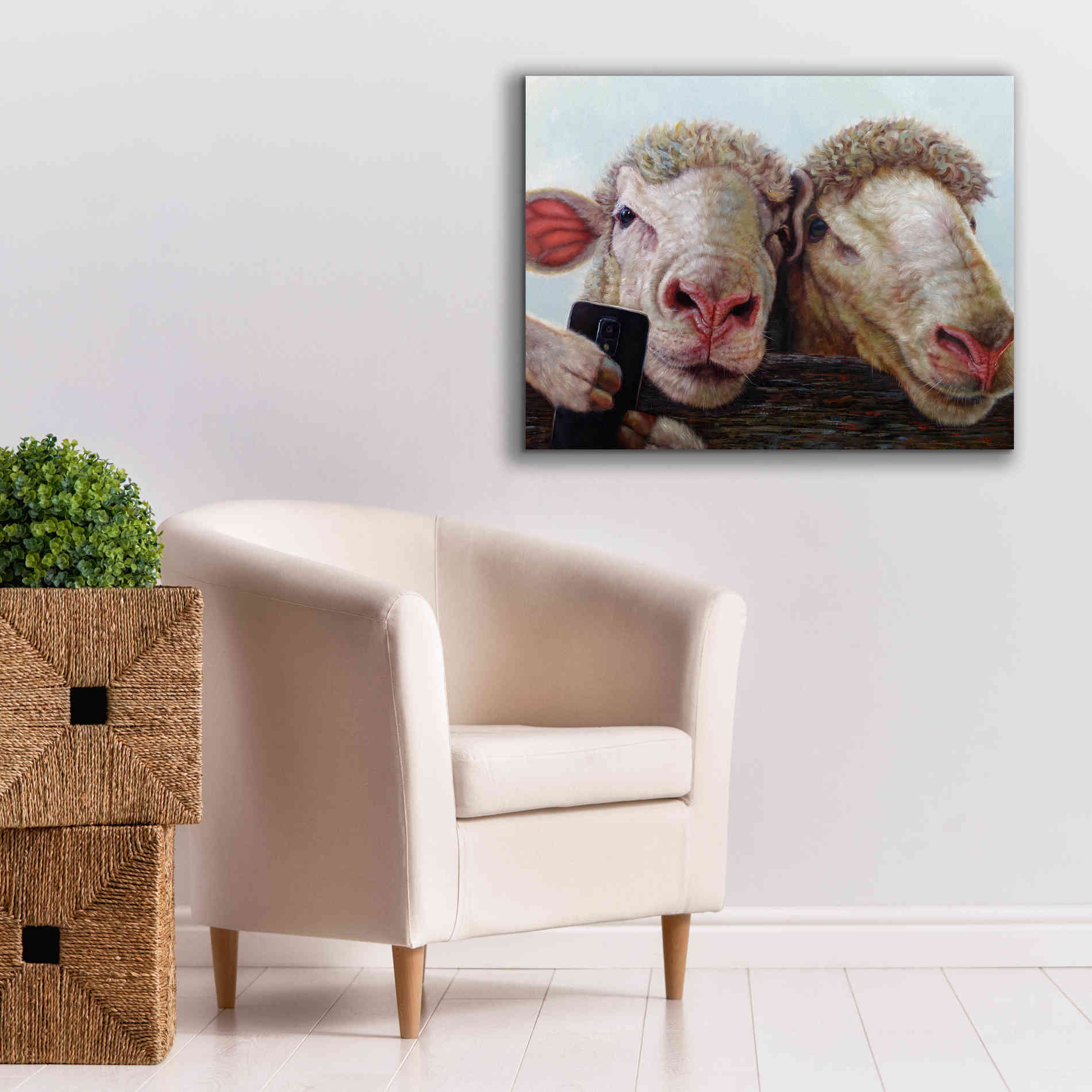 'Selfie' by Lucia Heffernan, Canvas Wall Art,34x26