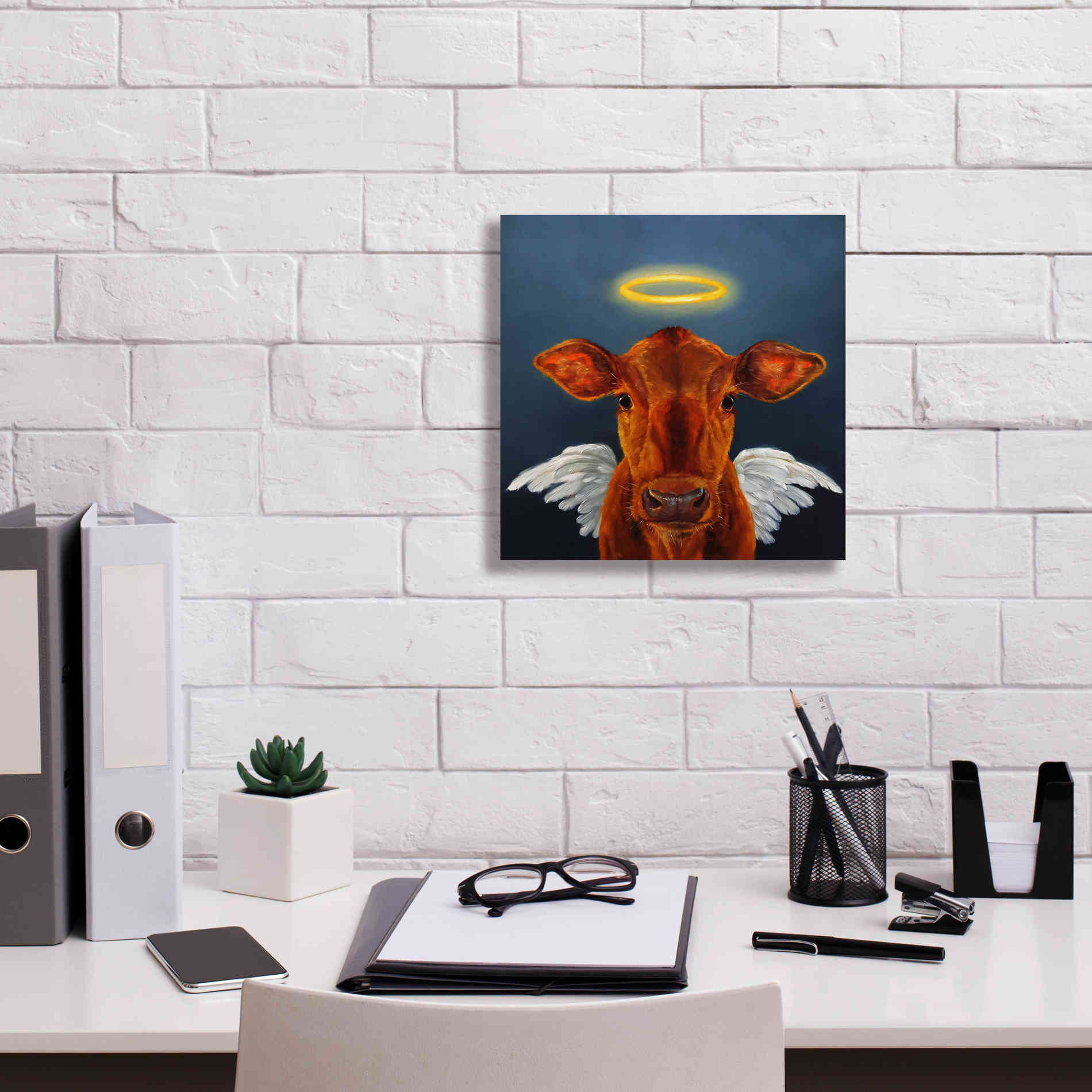'Holy Cow' by Lucia Heffernan, Canvas Wall Art,12x12